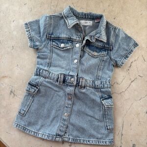 zara baby girl toddler girls denim dress 18-24m